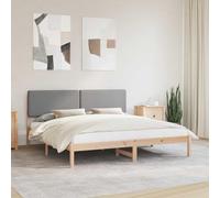 vidaXL Letto con Testiera Rivestita Grigio Chiaro 180 x 200 cm, Camera da Letto, Rettangolare, Mobili Moderni per spazi Chic, Decorazione stilosa, Design Versatili per Ogni esigenza della Stanza
