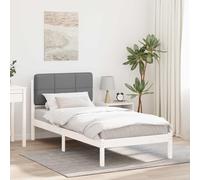 vidaXL Letto con Testiera Rivestita Grigio chiaro 80 x 200 cm