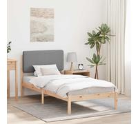 vidaXL Letto con Testiera Rivestita Grigio chiaro 90 x 190 cm