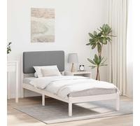 vidaXL Letto con Testiera Rivestita Grigio Chiaro 90 x 200 cm, Camera da Letto, Rettangolare, Mobili Moderni per spazi Chic, Decorazione stilosa, Design Versatili per Ogni esigenza della Stanza