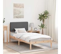 vidaXL Letto con Testiera Rivestita Grigio scuro 100 x 200 cm