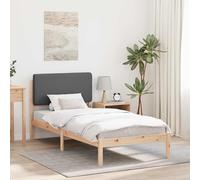vidaXL Letto con Testiera Rivestita Grigio Scuro 100 x 200 cm, Camera da Letto, Rettangolare, Mobili Moderni per spazi Chic, Decorazione stilosa, Design Versatili per Ogni esigenza della Stanza