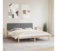 vidaXL Letto con Testiera Rivestita Grigio Scuro 180 x 200 cm, Camera da Letto, Rettangolare, Mobili Moderni per spazi Chic, Decorazione stilosa, Design Versatili per Ogni esigenza della Stanza