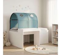 vidaXL Letto con Tunnel 4 pcs Rovere Artigianale e Blu Chiaro, Soluzioni moderne per la camera, letto rettangolare compatto, spazio sotto il letto, arredamento minimalista