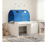 vidaXL Letto con Tunnel 3 pz Bianco e Blu Legno ingegnerizzato