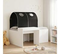 vidaXL Letto con Tunnel 3 pz Bianco e Nero Legno ingegnerizzato