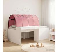 vidaXL Letto con Tunnel 3 pz Bianco e Rosa Legno ingegnerizzato