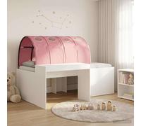 vidaXL Letto con Tunnel 3 pz Bianco e Rosa Legno ingegnerizzato