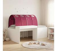 vidaXL Letto con Tunnel 3 pz Bianco e Rosso 118,6 x 193,2 x 75,1 cm