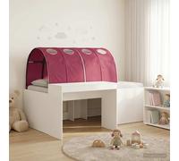 vidaXL Letto con Tunnel 3 pz Bianco e Rosso Legno ingegnerizzato