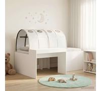 Letto con Tunnel 3 pz Bianco Legno ingegnerizzato