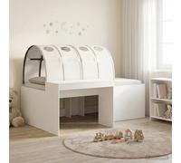 vidaXL Letto con Tunnel 3 pz Bianco Legno ingegnerizzato