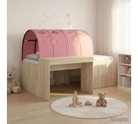 vidaXL Letto con Tunnel 3 pz Rovere Artigianale e Rosa