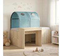 vidaXL Letto con Tunnel 3 pz Rovere Sonoma e Azzurro