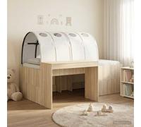 vidaXL Letto con Tunnel 3 pz Rovere Sonoma e Bianco