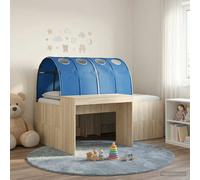vidaXL Letto con Tunnel 3 pz Rovere Sonoma e Blu Legno ingegnerizzato