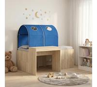 vidaXL Letto con Tunnel 3 pz Rovere Sonoma e Blu Legno ingegnerizzato