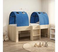 vidaXL Letto con Tunnel 3 pz Rovere Sonoma e Blu Legno ingegnerizzato