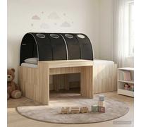 vidaXL Letto con Tunnel 3 pz Rovere Sonoma e Nero