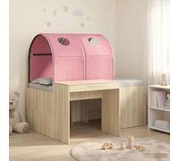 vidaXL Letto con Tunnel 3 pz Rovere Sonoma e Rosa Legno ingegnerizzato