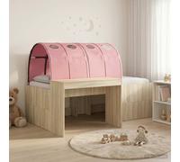 vidaXL Letto con Tunnel 3 pz Rovere Sonoma e Rosa Legno ingegnerizzato