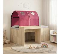 vidaXL Letto con Tunnel 3 pz Rovere Sonoma e Rosso