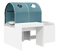 vidaXL Letto con Tunnel 4 pcs Rovere Artigianale e Blu Chiaro, Soluzioni moderne per la camera, letto rettangolare compatto, spazio sotto il letto, arredamento minimalista