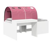 vidaXL Letto con Tunnel 4 pcs Rovere Artigianale e Rosa, Set moderno per camera, base letto rettangolare, spazio sotto il letto, mobili in legno, cornice contemporanea