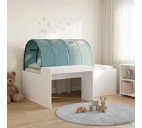 vidaXL Letto con Tunnel 4 pz Bianco e azzurro Legno ingegnerizzato
