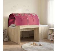 vidaXL Letto con Tunnel con lo scaffale 3 pz Rovere Sonoma e Rosso
