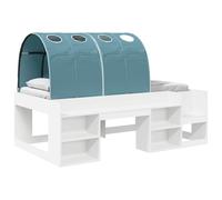 vidaXL Letto con tunnel e blu chiaro, 98,5 x 200 cm, in legno, struttura per letto moderno, letto rettangolare, tunnel resistente, soluzione compatta per spazi urbani