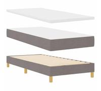 vidaXL Letto contenitore con materasso tortora 100 x 200 cm, testata regolabile, rivestimento sfoderabile, design moderno, schiuma ad alta densità, struttura per camera da letto, superficie per sonn