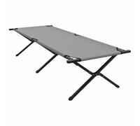 vidaXL Letto da Campeggio Pieghevole Grigio 210 x 80 x 46 cm, Giardino e terrazza, Lettino Pieghevole, Letto da Esterno Minimalista, Lettino da Viaggio Compatto, Campeggio per Usi avventurosi