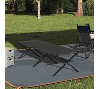 vidaXL Letto da campeggio pieghevole Nero Tessuto Oxford