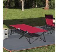 vidaXL Letto da campeggio pieghevole Rosso 206 x 76 x 74 cm