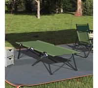 vidaXL Letto da campeggio pieghevole Verde 206 x 76 x 74 cm