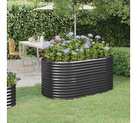 vidaXL Letto da Giardino in Acciaio a Polvere 152x80x68 cm Antracite