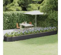 vidaXL Letto da Giardino in Acciaio Zincato 507x100x36 cm Antracite