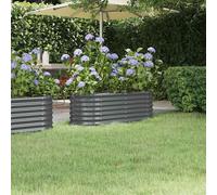 vidaXL Letto da Giardino in Acciaio Zincato 114x40x36 cm Antracite