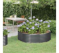 vidaXL Letto da Giardino in Acciaio Zincato 140x140x36 cm Antracite