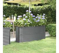 vidaXL Letto da Giardino in Acciaio Zincato 152x40x68 cm Antracite