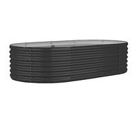 vidaXL Letto da Giardino in Acciaio Zincato 152x80x36 cm Antracite