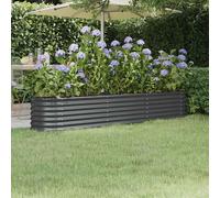 vidaXL Letto da Giardino in Acciaio Zincato 224x40x36 cm Antracite