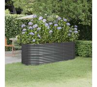 vidaXL Letto da Giardino in Acciaio Zincato 224x80x68 cm Antracite