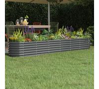 vidaXL Letto da Giardino in Acciaio Zincato 260x40x36 cm Antracite