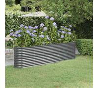 vidaXL Letto da Giardino in Acciaio Zincato 260x40x68 cm Antracite