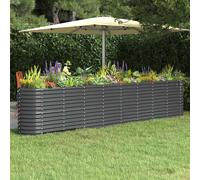vidaXL Letto da Giardino in Acciaio Zincato 332x40x68 cm Antracite