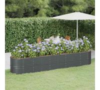 vidaXL Letto da Giardino in Acciaio Zincato 368x80x68 cm Antracite