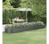vidaXL Letto da Giardino in Acciaio Zincato 396x100x36 cm Antracite