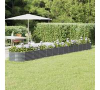 vidaXL Letto da Giardino in Acciaio Zincato 512x80x36 cm Antracite
